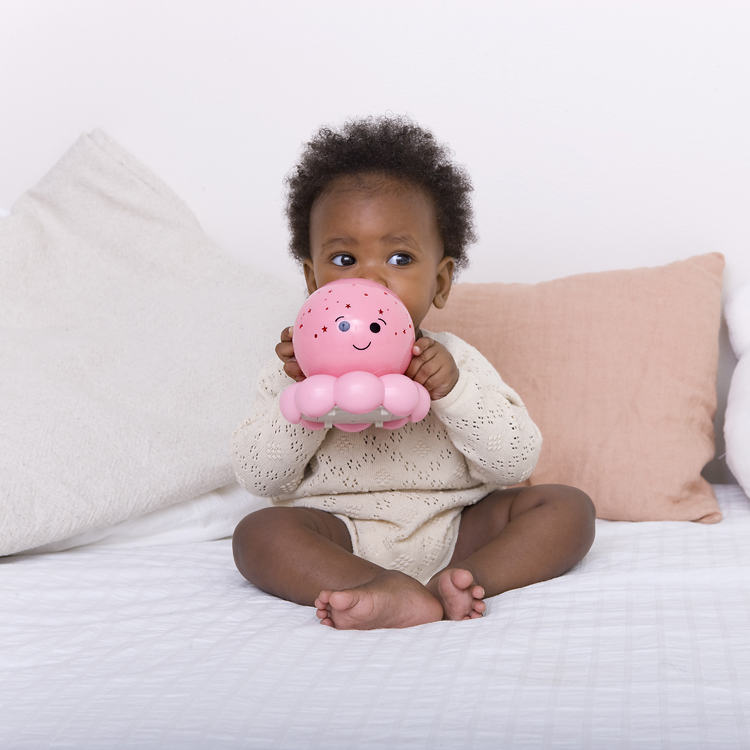 Petite veilleuse nomade bébé poulpe rose (Cloud B) - Image 2