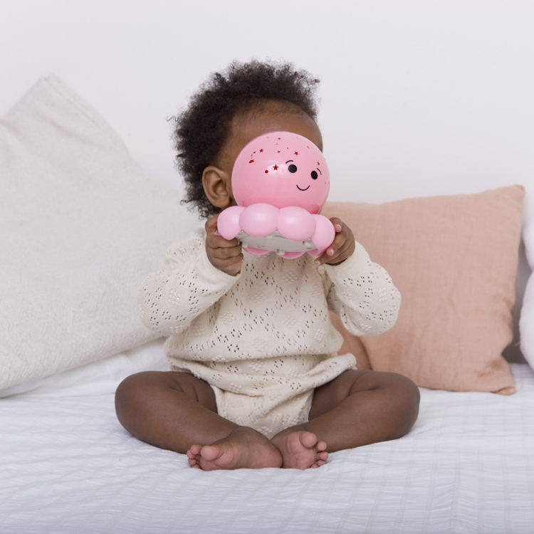 Petite veilleuse nomade bébé poulpe rose (Cloud B) - Image 3
