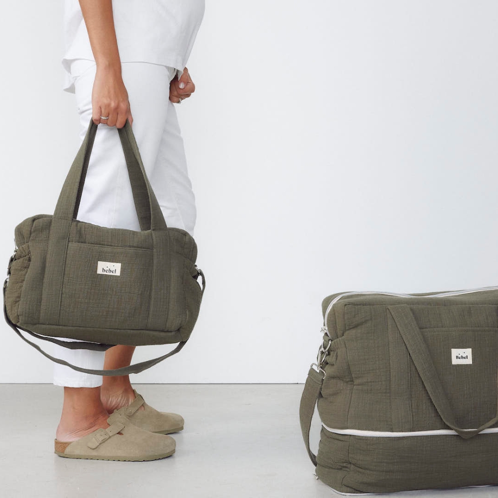 Sac à langer bandoulière 24-48 h kaki (BEBEL) - Image 3
