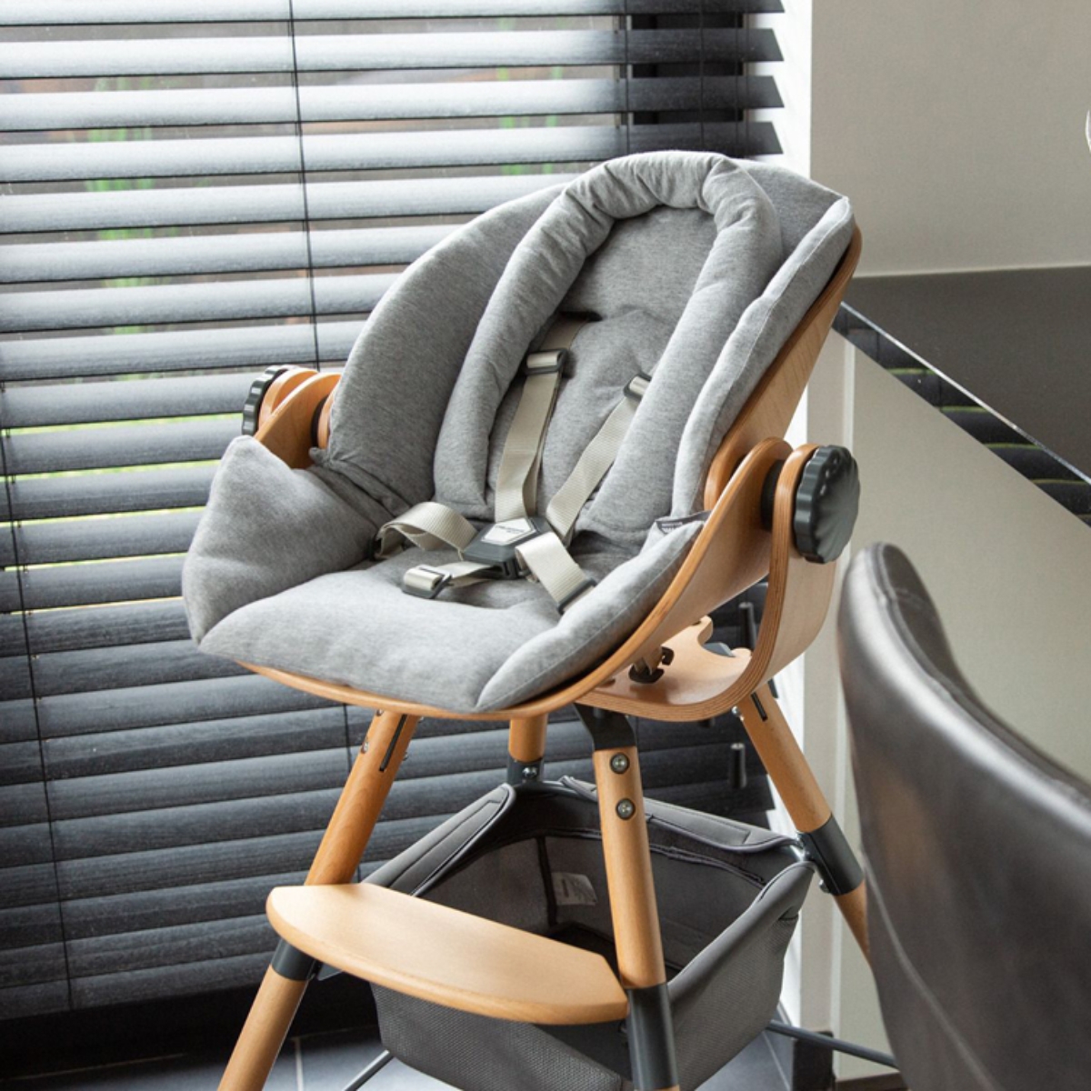 Coussin réducteur naissance pour chaise haute Evolu Newborn gris (Childhome) - Image 2