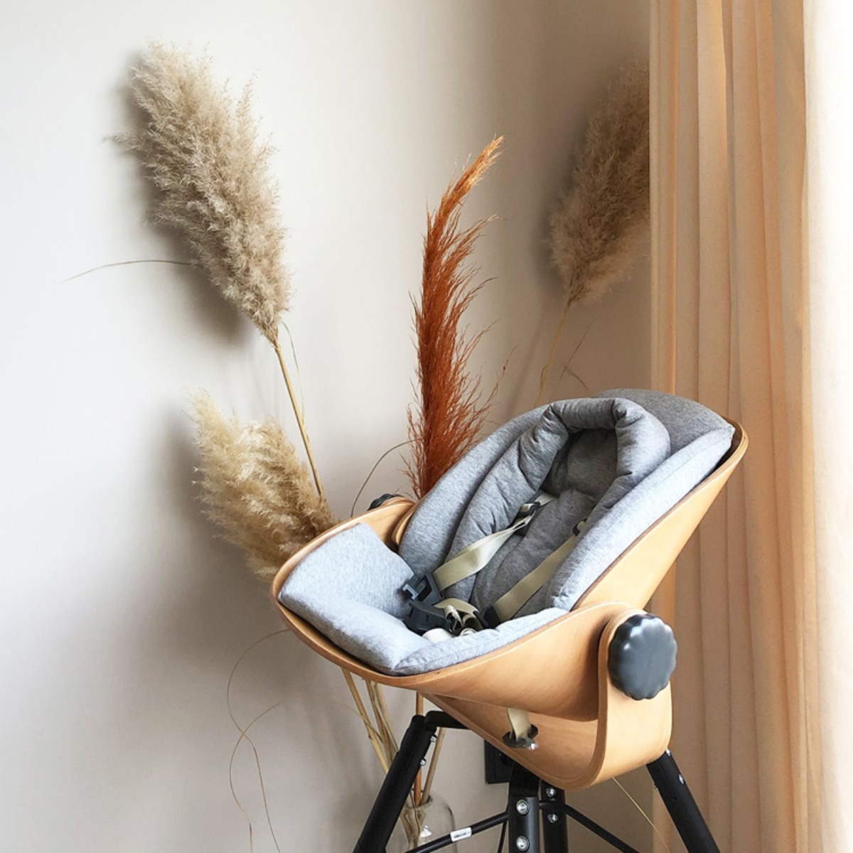 Coussin réducteur naissance pour chaise haute Evolu Newborn gris (Childhome) - Image 3