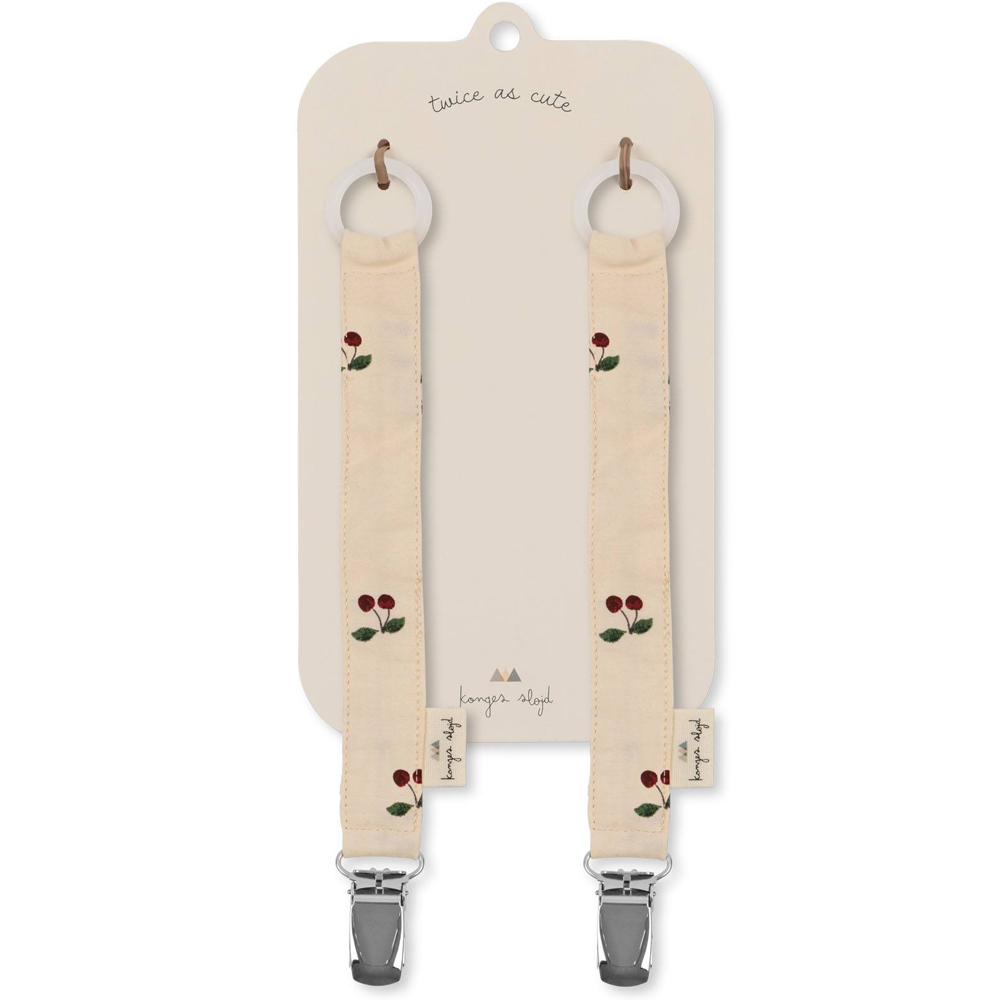 Lot de 2 attaches sucettes Cherry (Konges Slojd) - Image 1