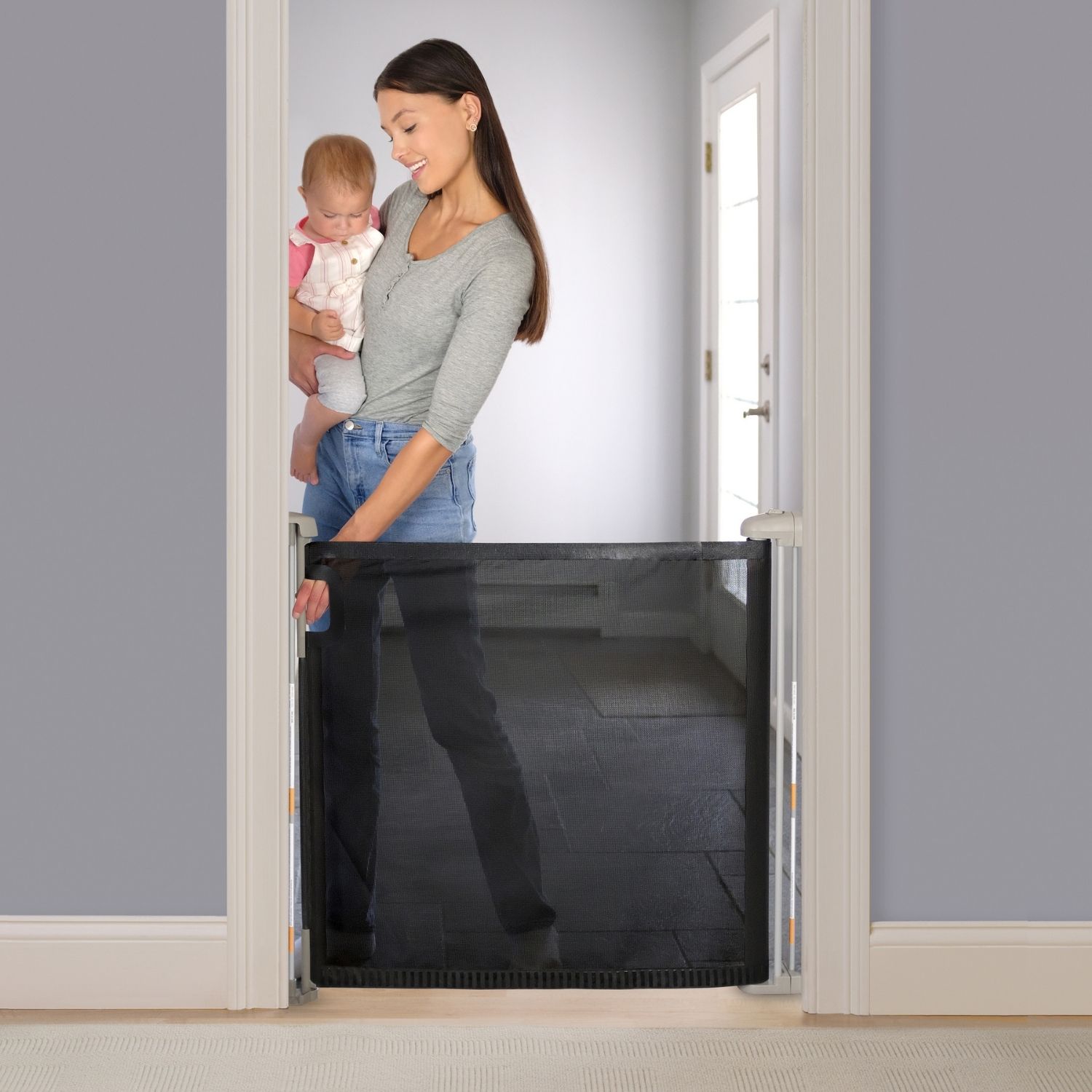 Barrière de sécurité rétractable (jusqu'à 132 cm) (Kids2) - Image 1