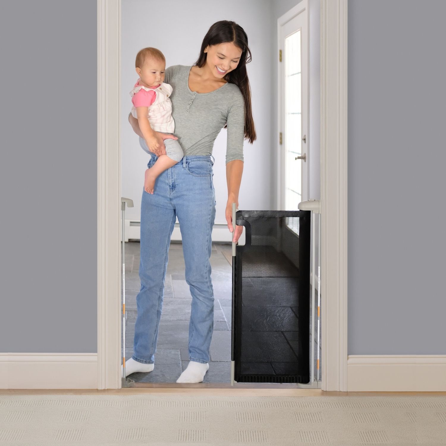 Barrière de sécurité rétractable (jusqu'à 132 cm) (Kids2) - Image 3