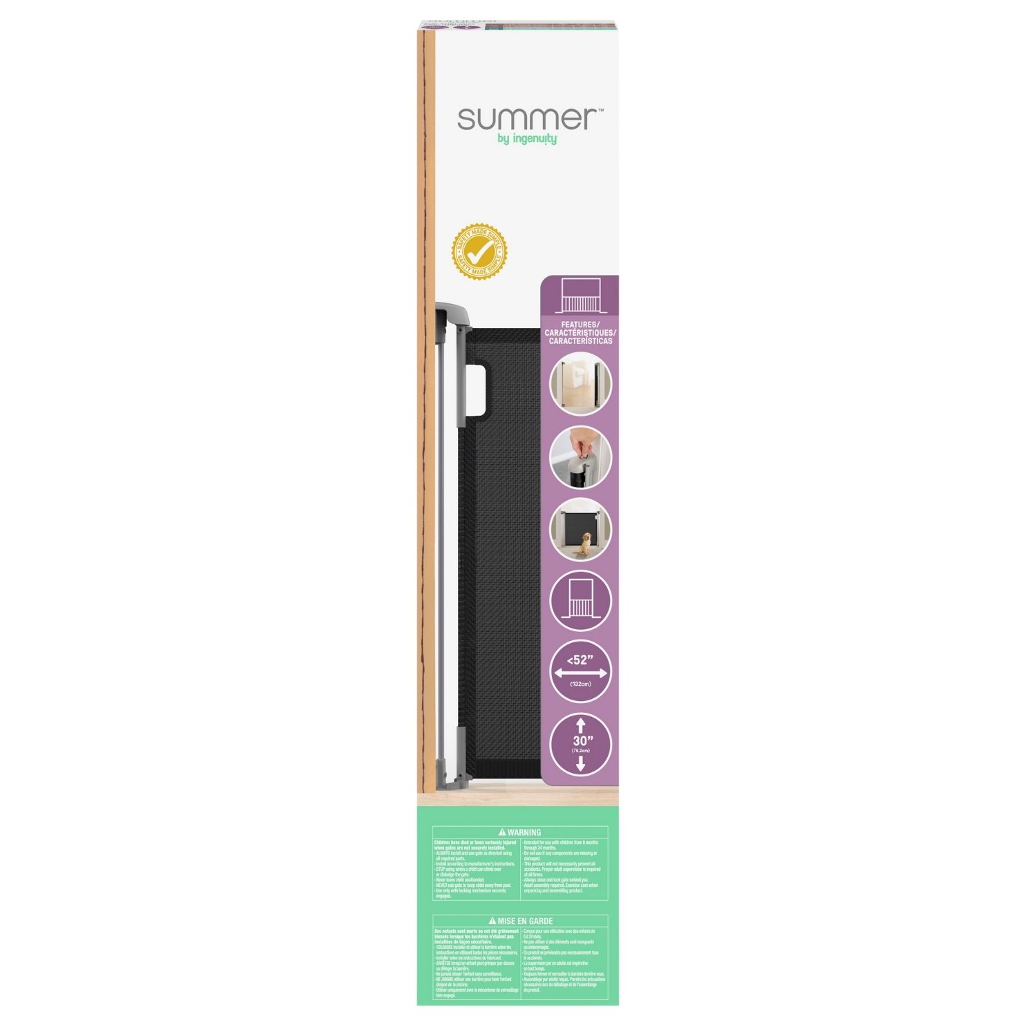 Barrière de sécurité rétractable (jusqu'à 132 cm) (Kids2) - Image 5