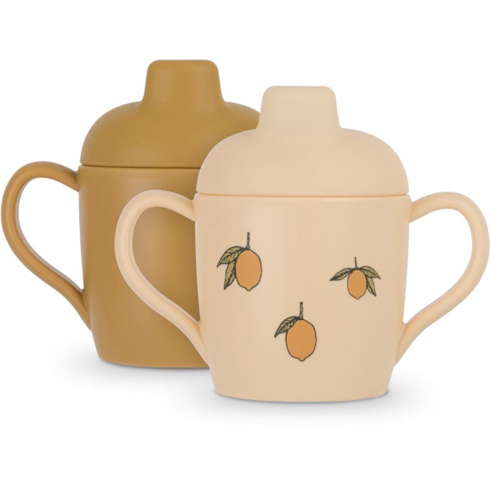 Lot de 2 tasses à bec Citron (Konges Slojd) - Image 1