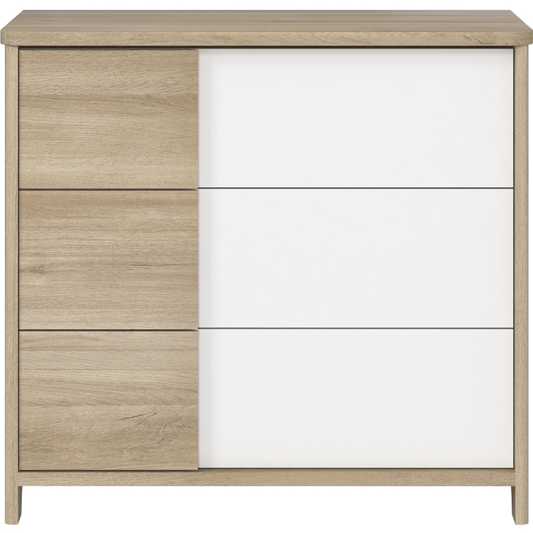 Commode 3 tiroirs Sacha chêne du bocage (Galipette) - Image 1