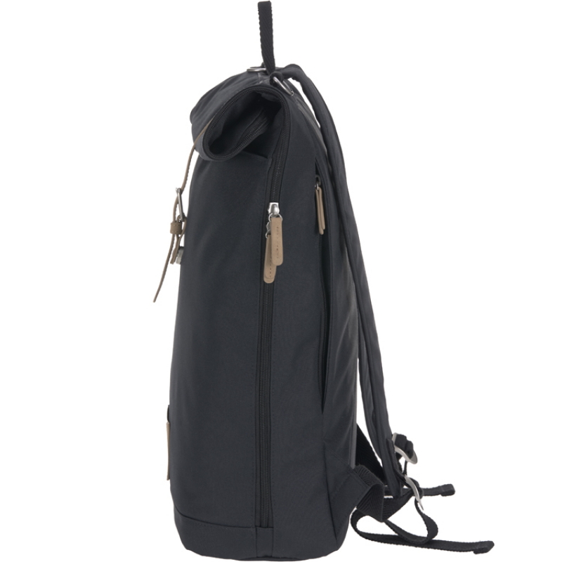 Sac à dos à langer en polyester recyclé Rolltop bleu nuit (Lassig) - Image 3