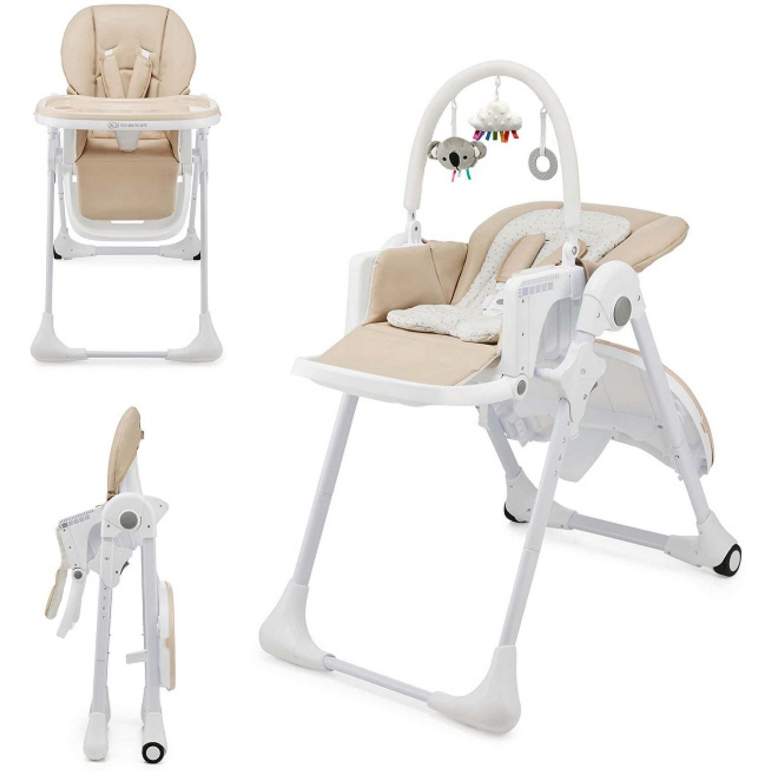 Kinderkraft - Chaise haute 2 en 1 Tummie Beige