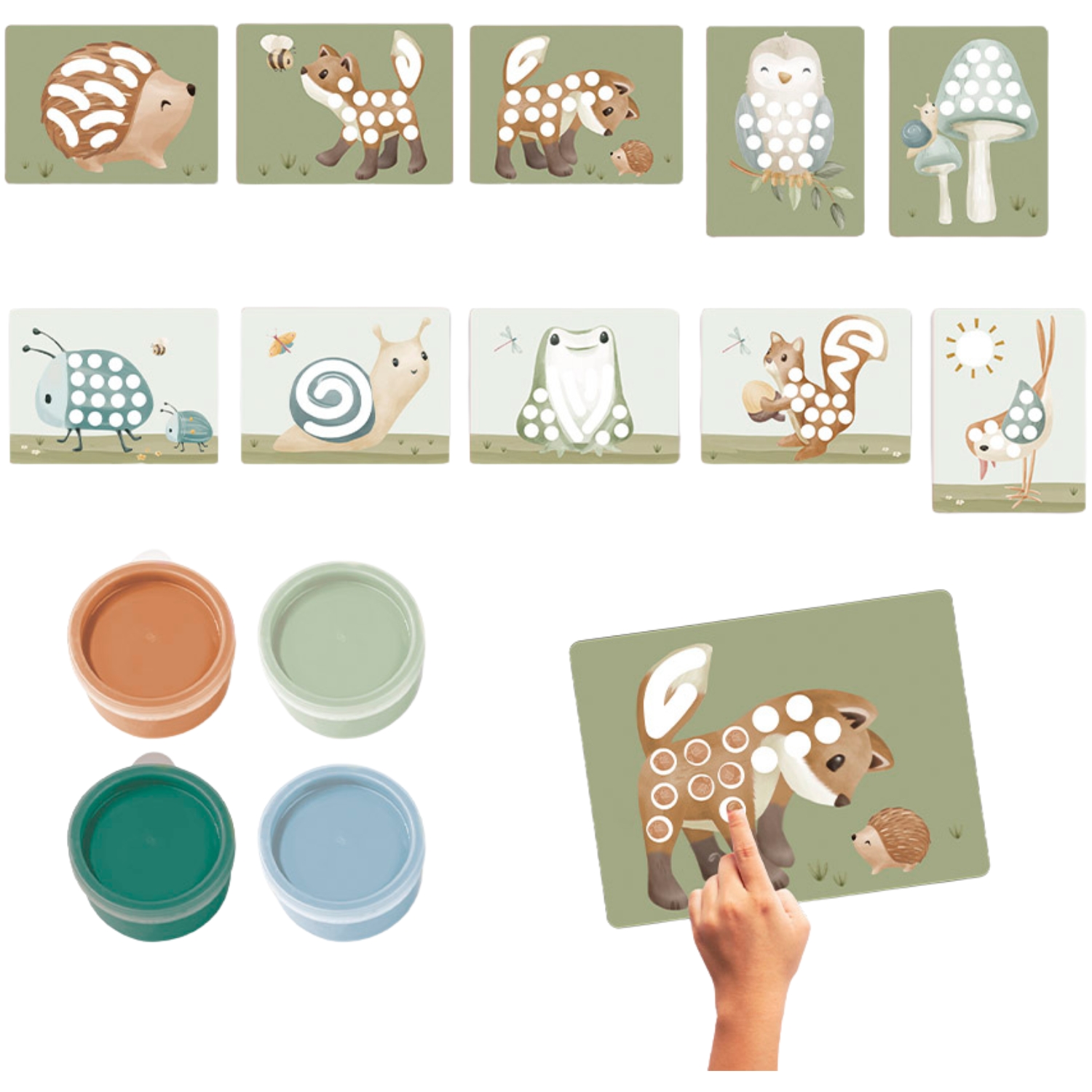Kit de peinture au doigt Forest Friends (Little Dutch) - Image 1