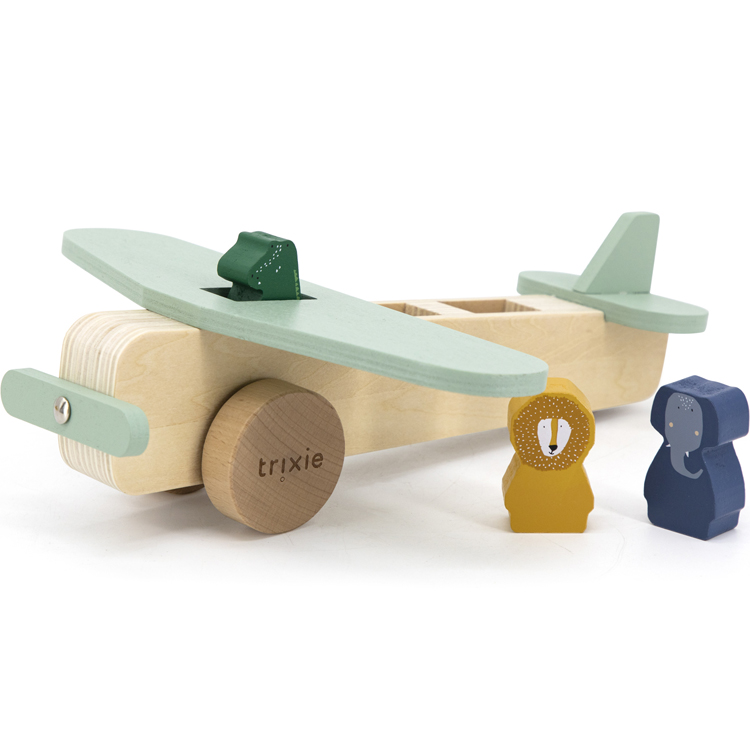 Avion des animaux en bois
