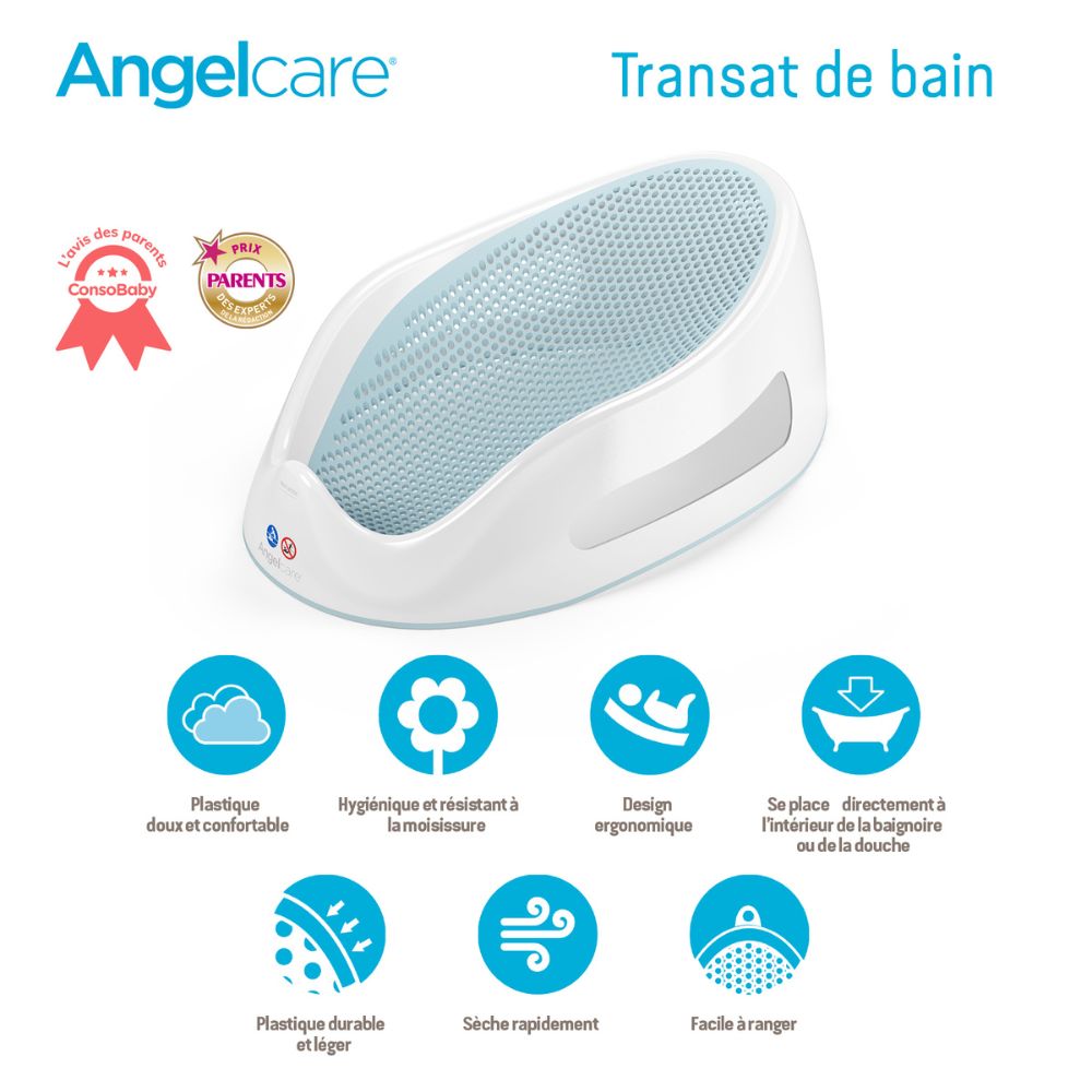 Transat de bain bleu clair (Angelcare) - Image 4