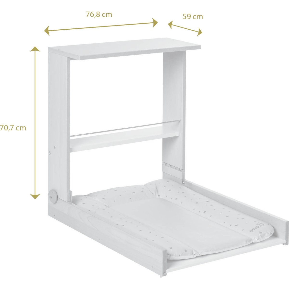 Table à langer murale Wicki Blanc (Geuther) - Image 4