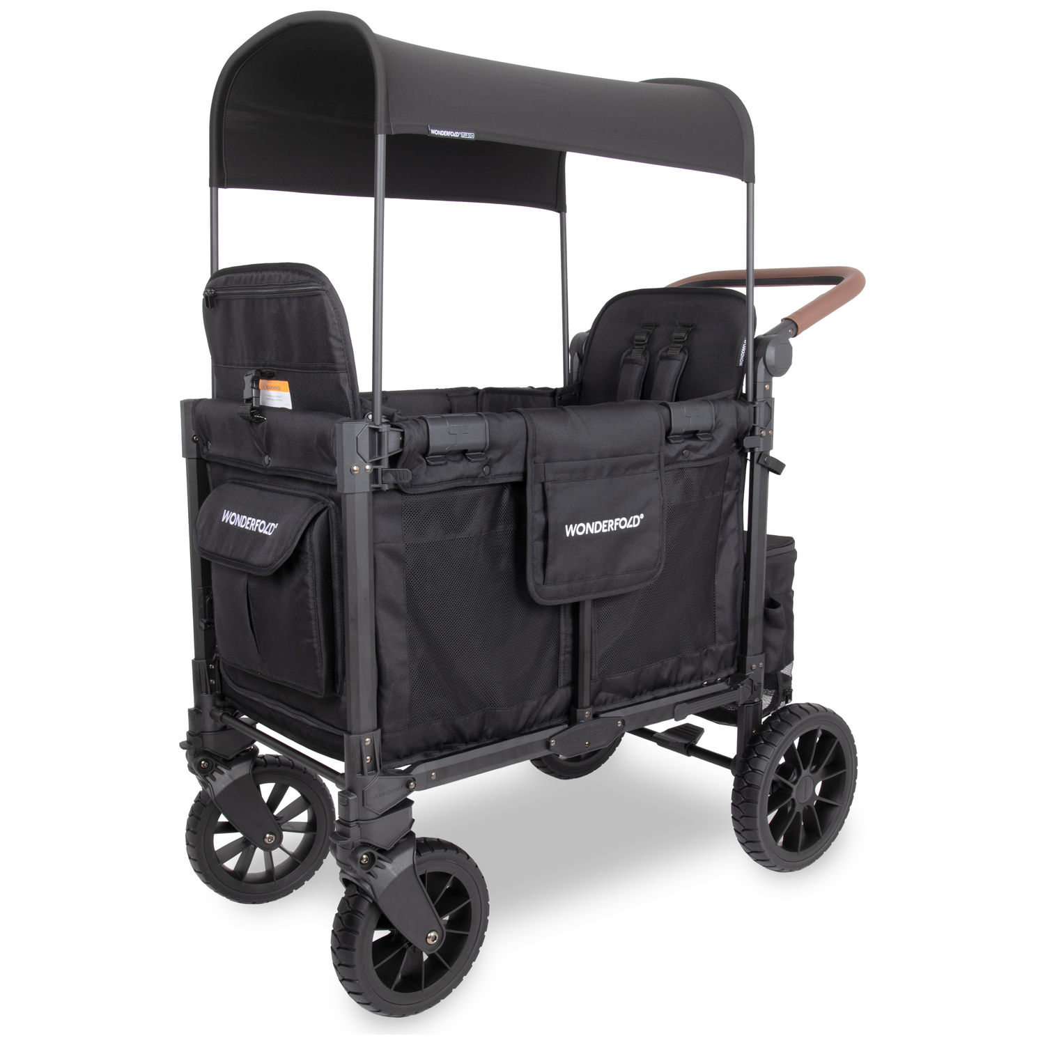Chariot de transport enfant W2 Luxe Pro Jet Black (2 places)