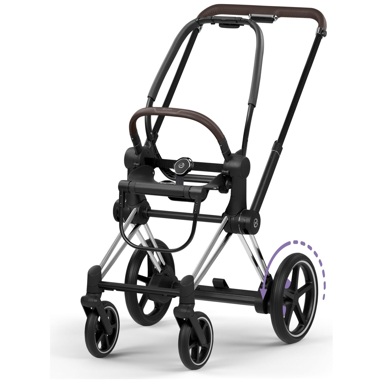 Châssis e-PRIAM 2026 Poussette électrique tout-terrain Chrome