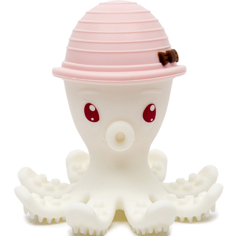 Baby to Love - Pieuvre de dentition 3D Monbella rose pâle