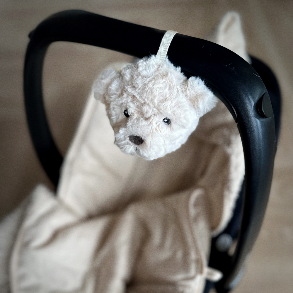 Peluche bruit blanc à suspendre Lou beige (8 cm) (FLOW) - Image 3