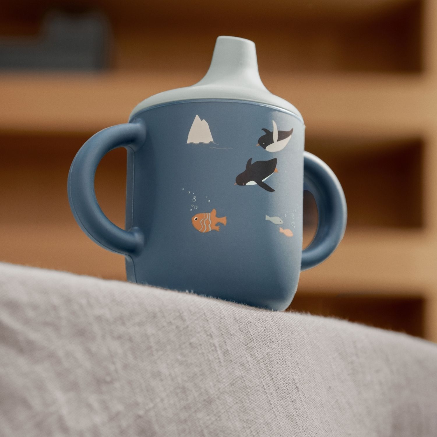 Tasse à bec en silicone Neil Arctic Sea (Liewood) - Image 2