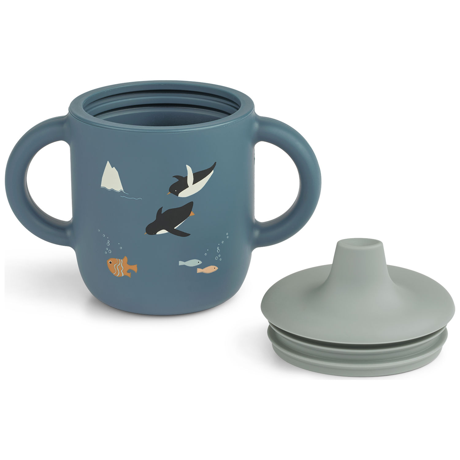 Tasse à bec en silicone Neil Arctic Sea (Liewood) - Image 4