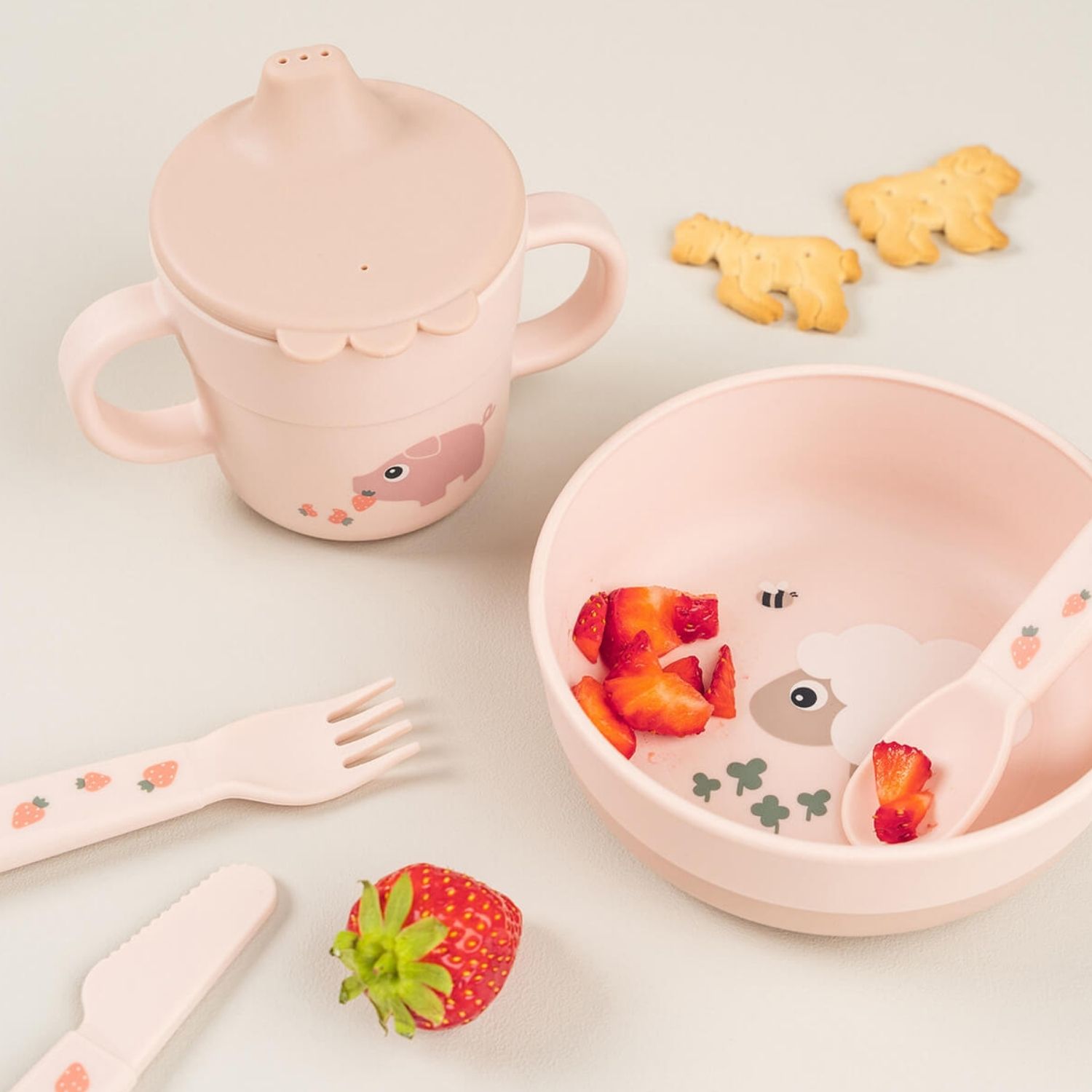 Tasse d'apprentissage Foodie Tiny farm Rose (Done by deer) - Image 1
