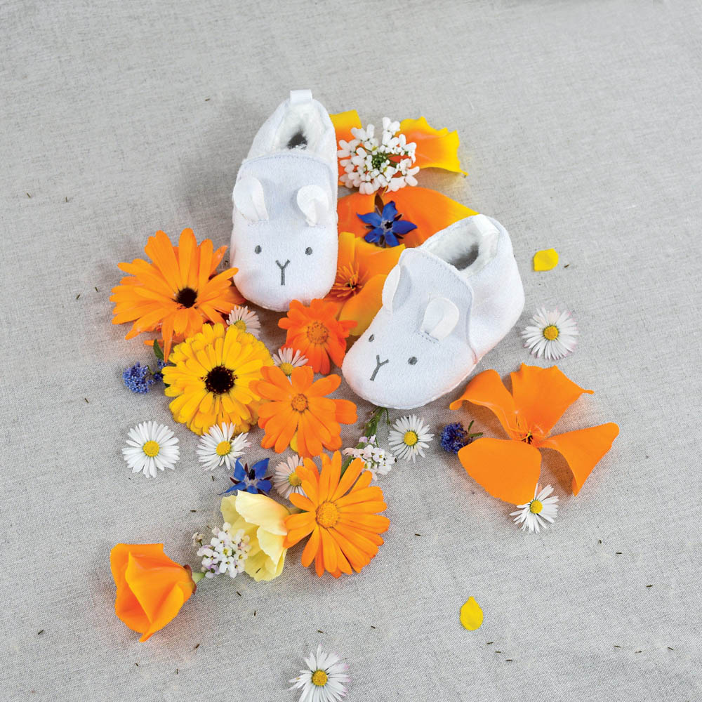 Chaussons lapin blanc (0-6 mois) (Doudou et Compagnie) - Image 2