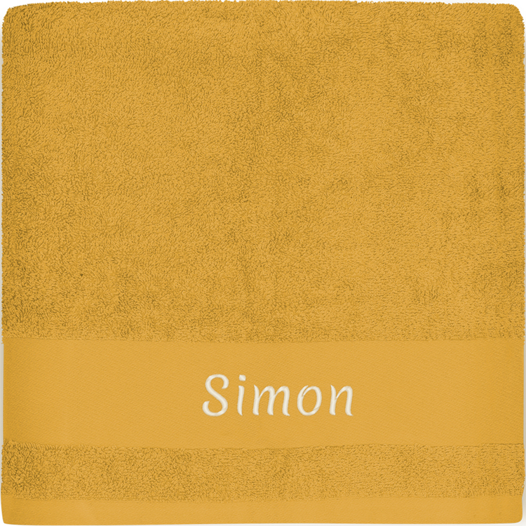 Serviette de bain lion safran personnalisable (100 x 100 cm) (L'oiseau bateau) - Image 3