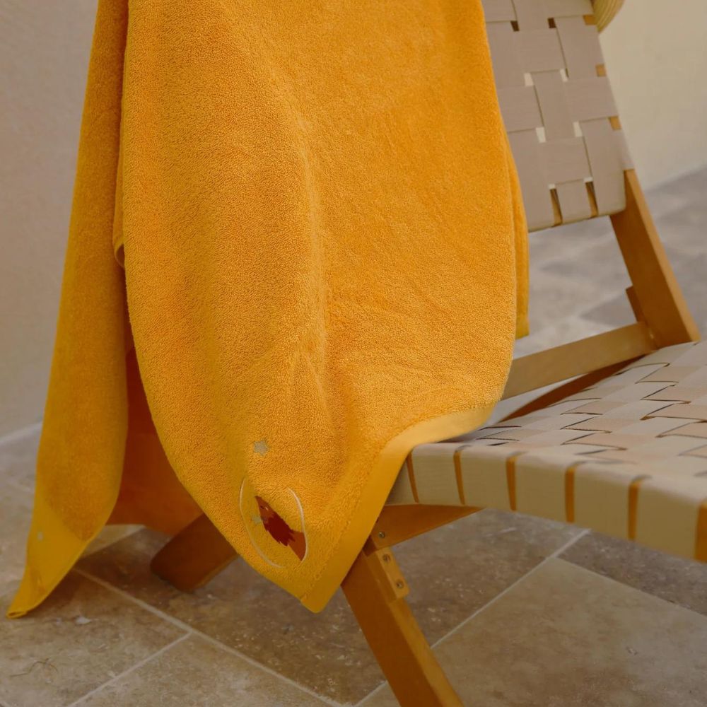 Serviette de bain lion safran personnalisable (100 x 100 cm) (L'oiseau bateau) - Image 2