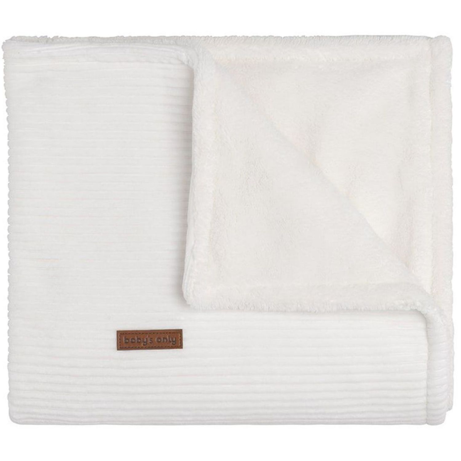 Couverture en teddy Sense blanche (70 x 95 cm) (Baby's Only) - Image 1