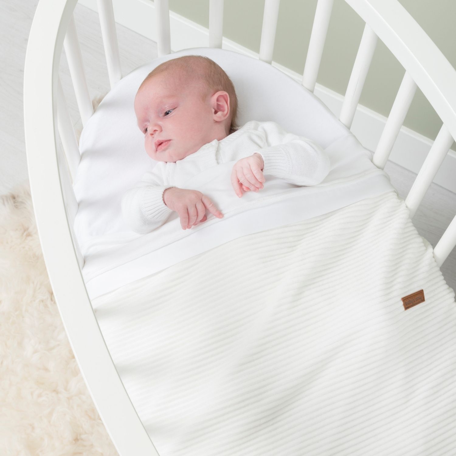 Couverture en teddy Sense blanche (70 x 95 cm) (Baby's Only) - Image 3