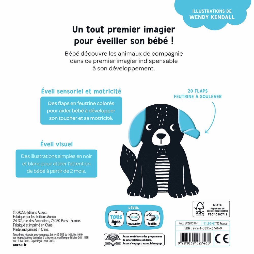 Mes premiers Flaps - Les animaux de compagnie (Auzou Editions) - Image 1