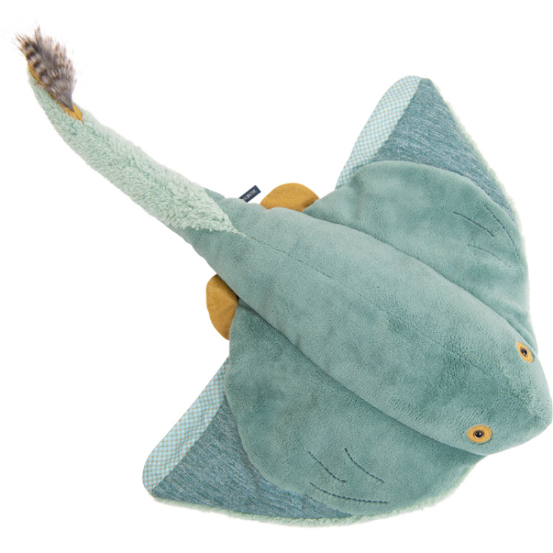 Moulin Roty - Peluche géante Grande raie Tout autour du monde (64 cm)