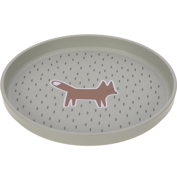 Assiette plate Little Forest Renard vert (Lassig) - Image 1