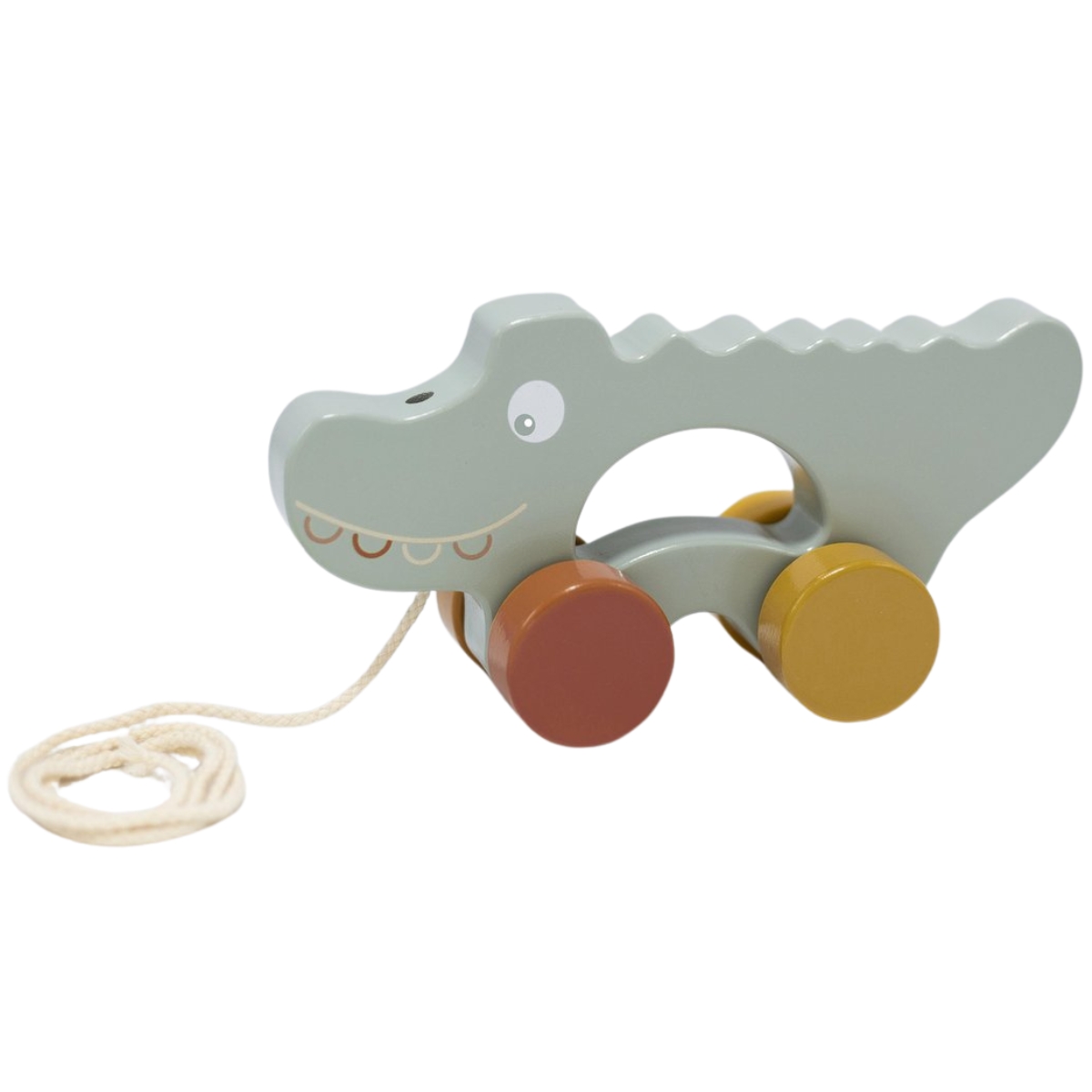 Crocodile en bois à tirer