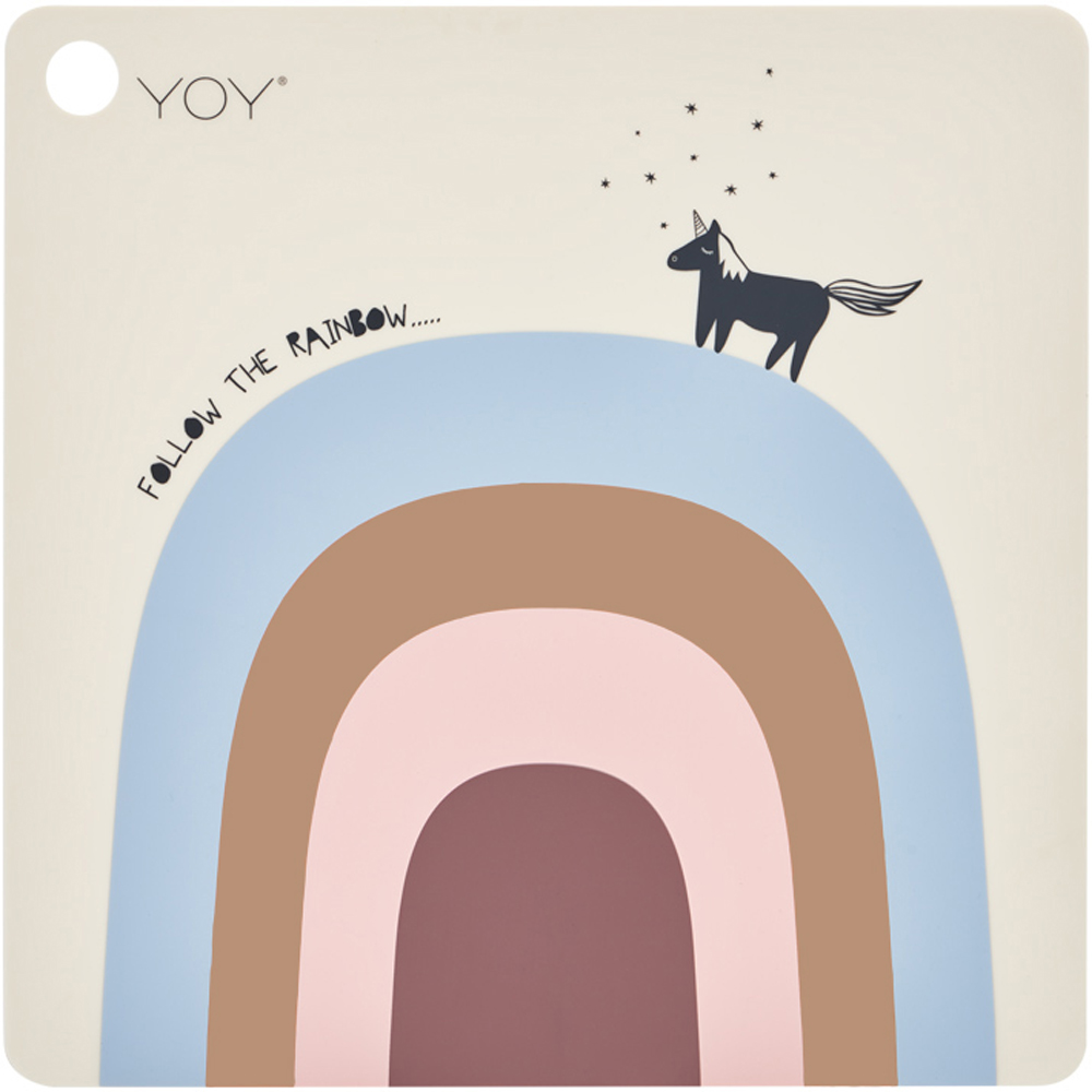 OYOY Mini - Set de table en silicone Follow The Rainbow