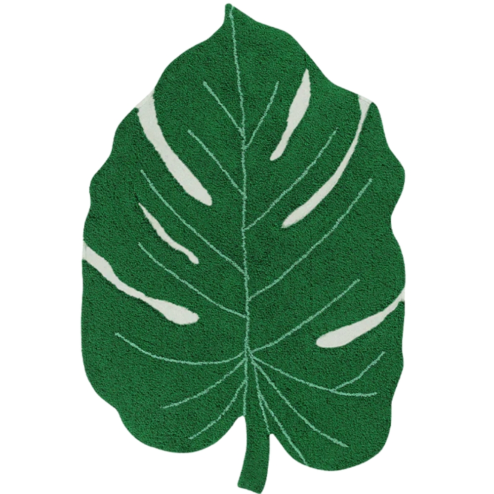 Tapis lavable Monstera Leaf vert (120 x 160 cm) (Lorena Canals) - Image 1