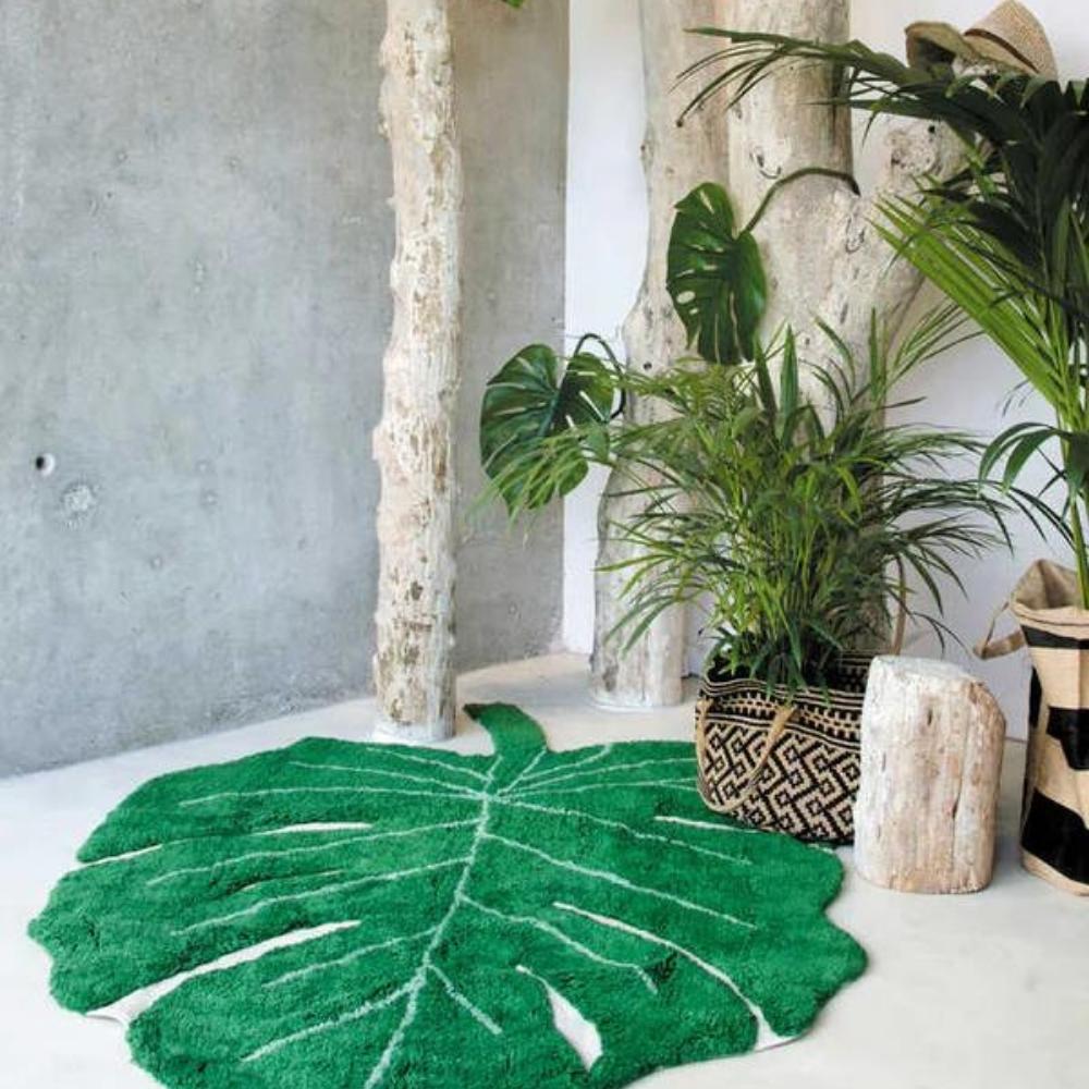Tapis lavable Monstera Leaf vert (120 x 160 cm) (Lorena Canals) - Image 3