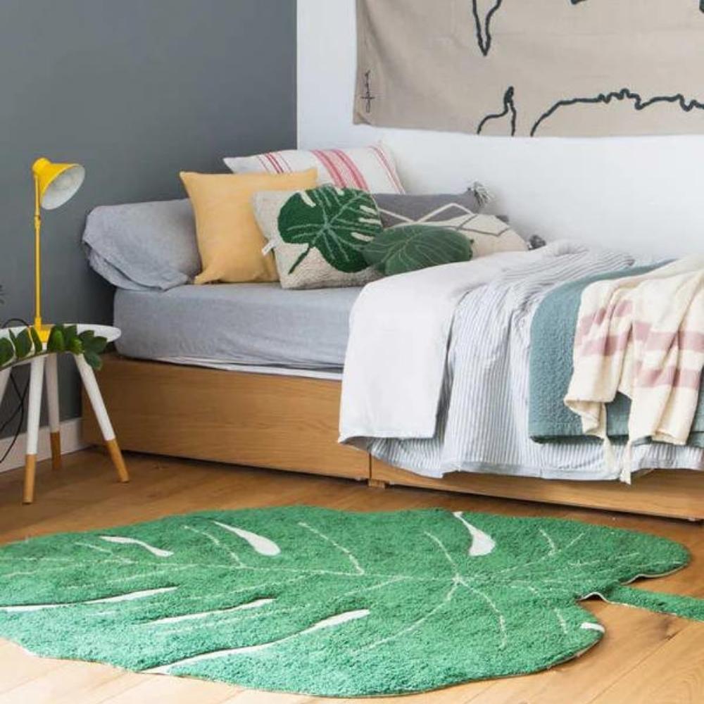 Tapis lavable Monstera Leaf vert (120 x 160 cm) (Lorena Canals) - Image 4