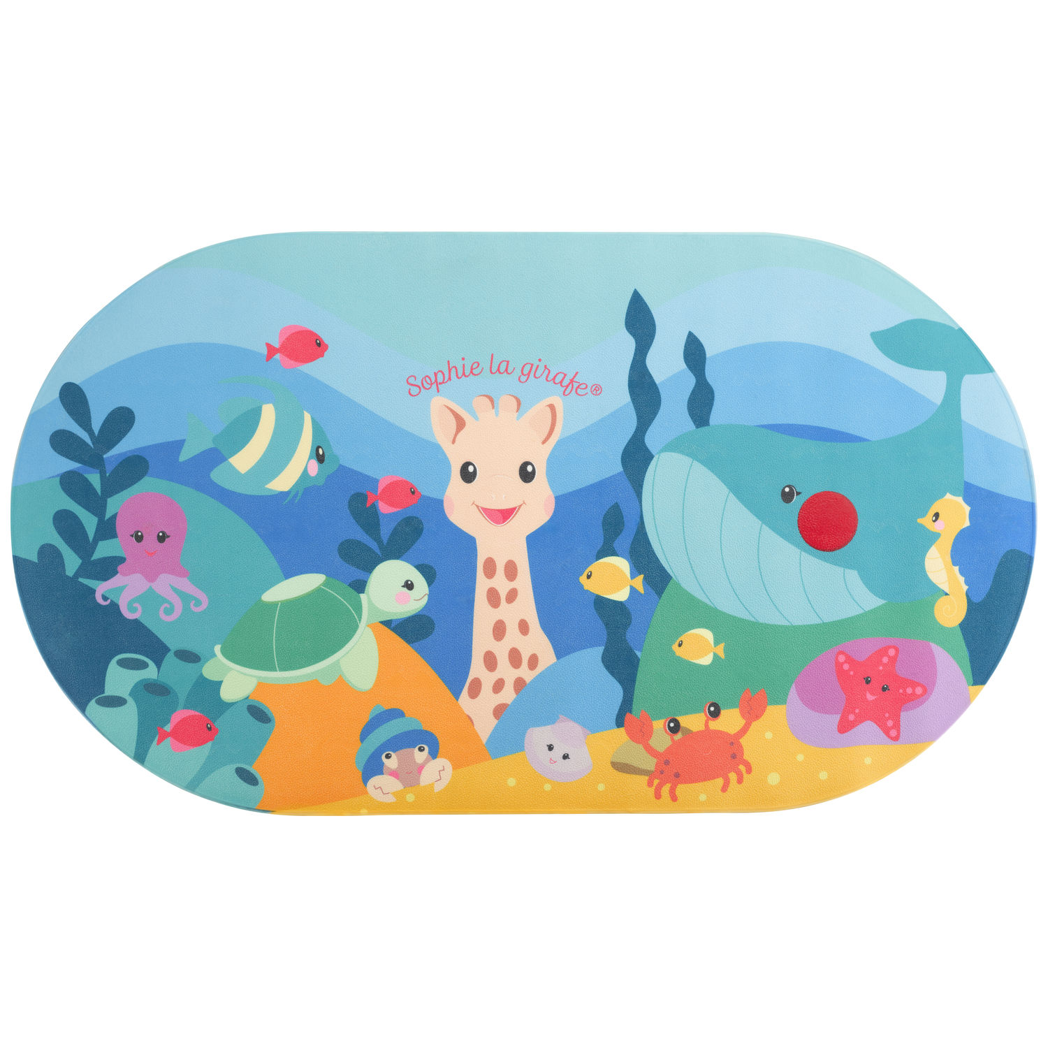 Sophie la girafe - Tapis de bain Sophie la girafe - Bleu