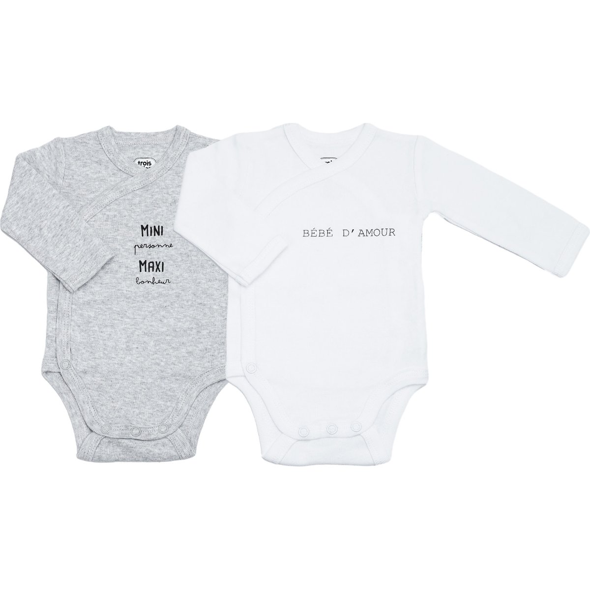Trois Kilos Sept - Lot de 2 bodies Mini Maxi (1 mois)