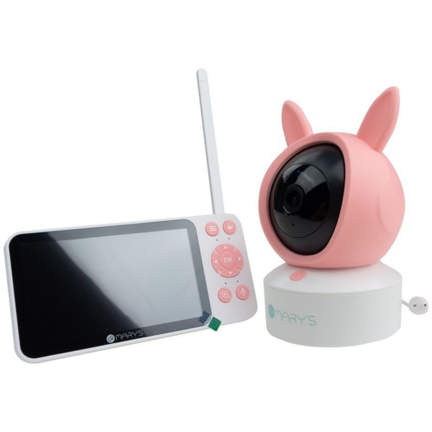 Babyphone vidéo avec caméra 2 en 1 Lapin Rose