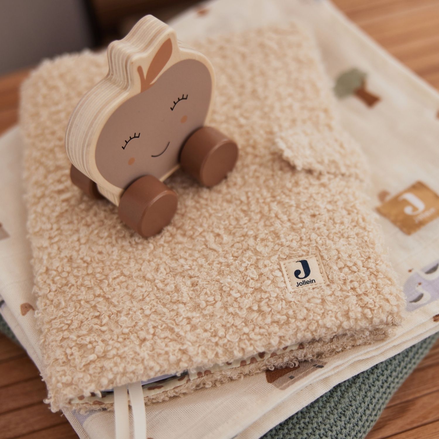 Protège de carnet de santé Boucle Naturel (Jollein) - Image 1