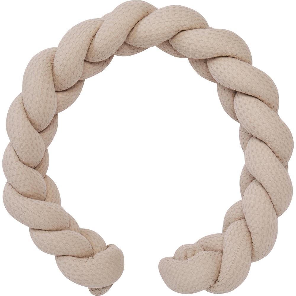 Bb&Co - Tresse décorative ouatinée en coton gaufré Latte (200 cm)