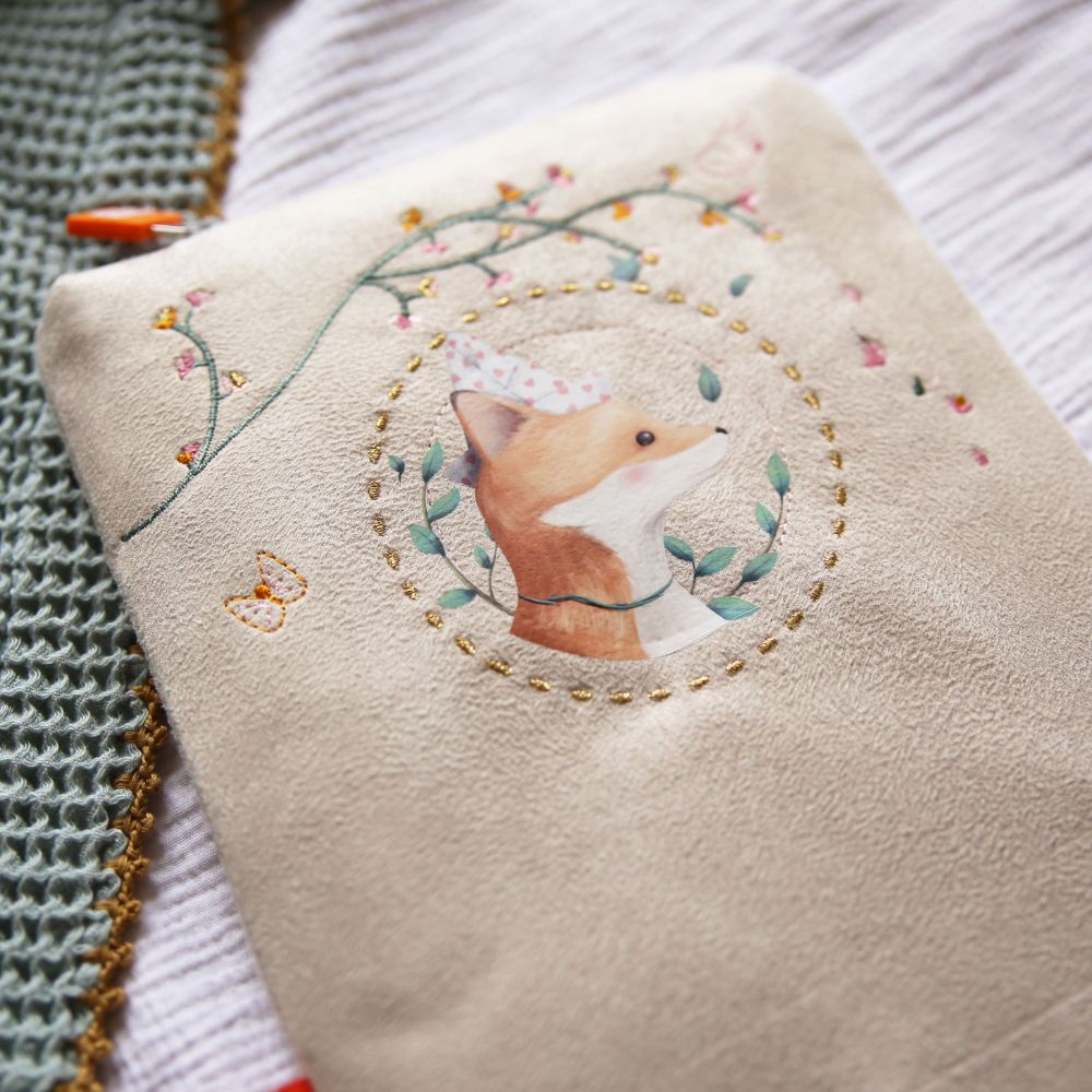 Protège carnet de santé renard chapeau (personnalisable) (L'oiseau bateau) - Image 2