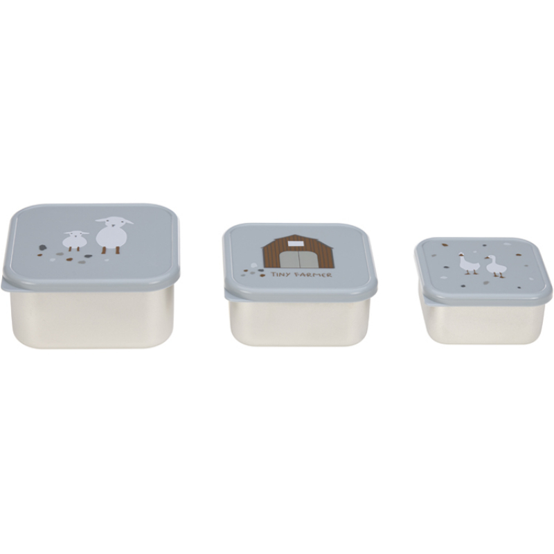 Lot de 3 boîtes à goûter Tiny Farmer bleu (Lassig) - Image 6