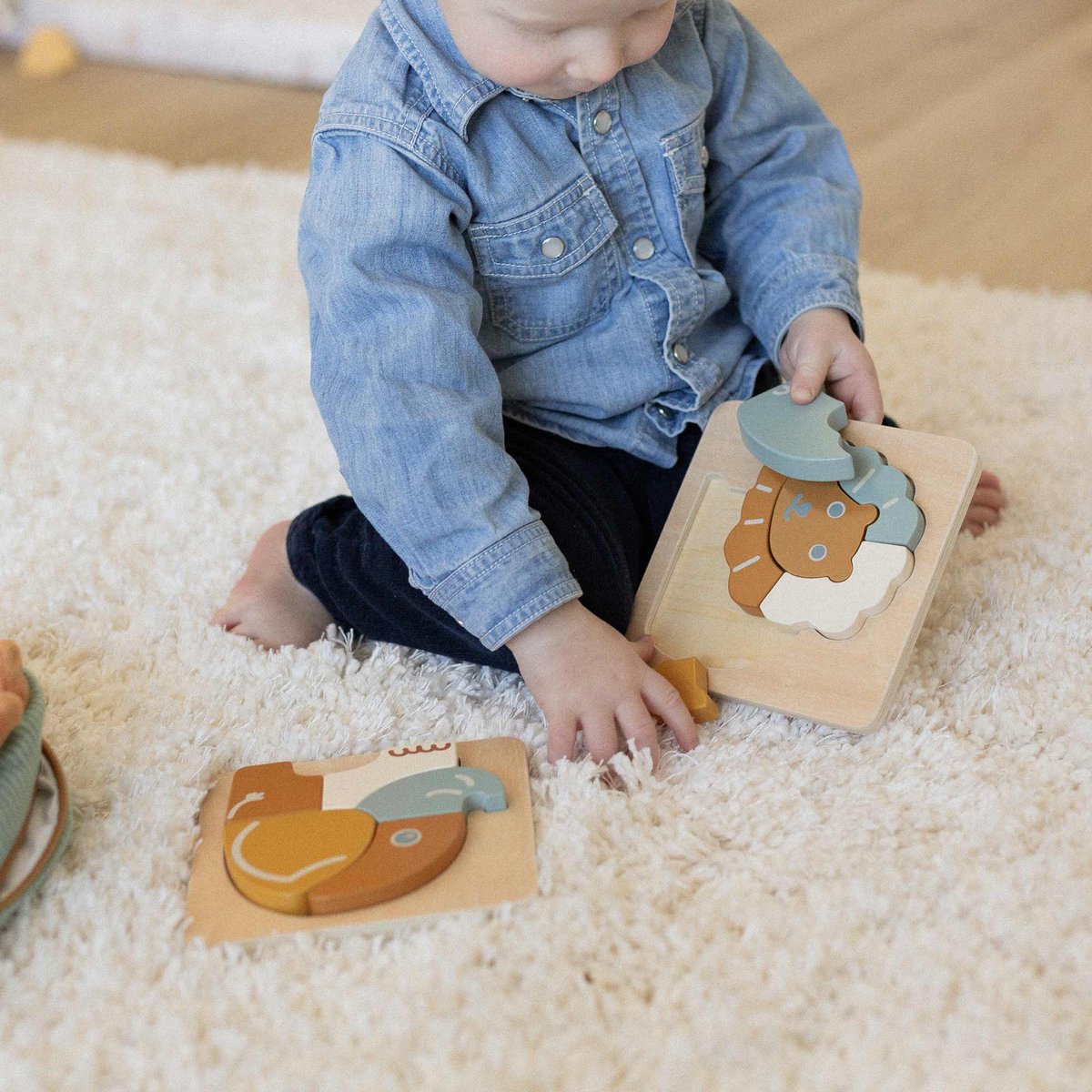 Lot de 2 puzzles bébé en bois (Trois Kilos Sept) - Image 3