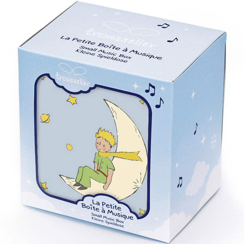 Boîte à musique cube Le Petit Prince bleu clair (Trousselier) - Image 5