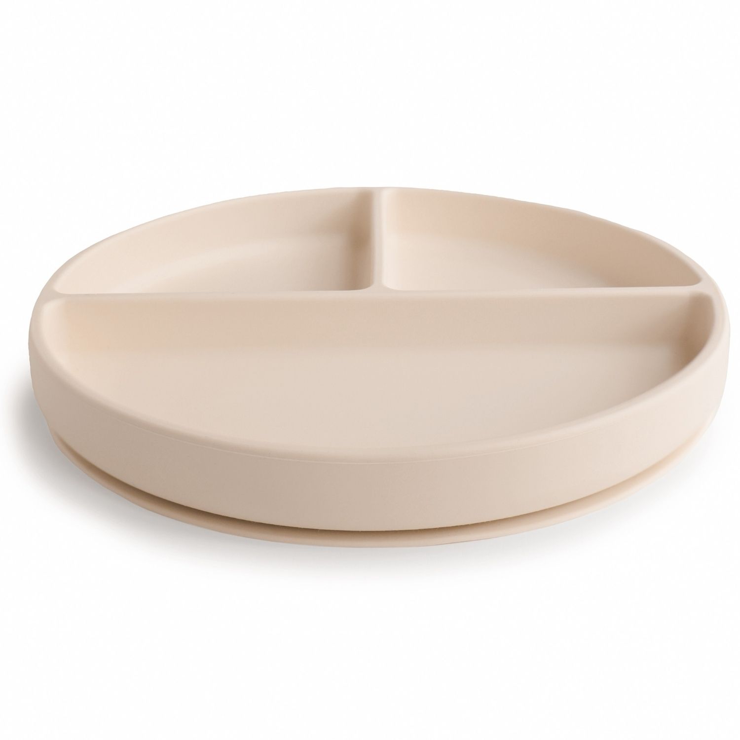 Assiette à compartiments en silicone avec ventouse Shifting Sand (Mushie) - Image 2