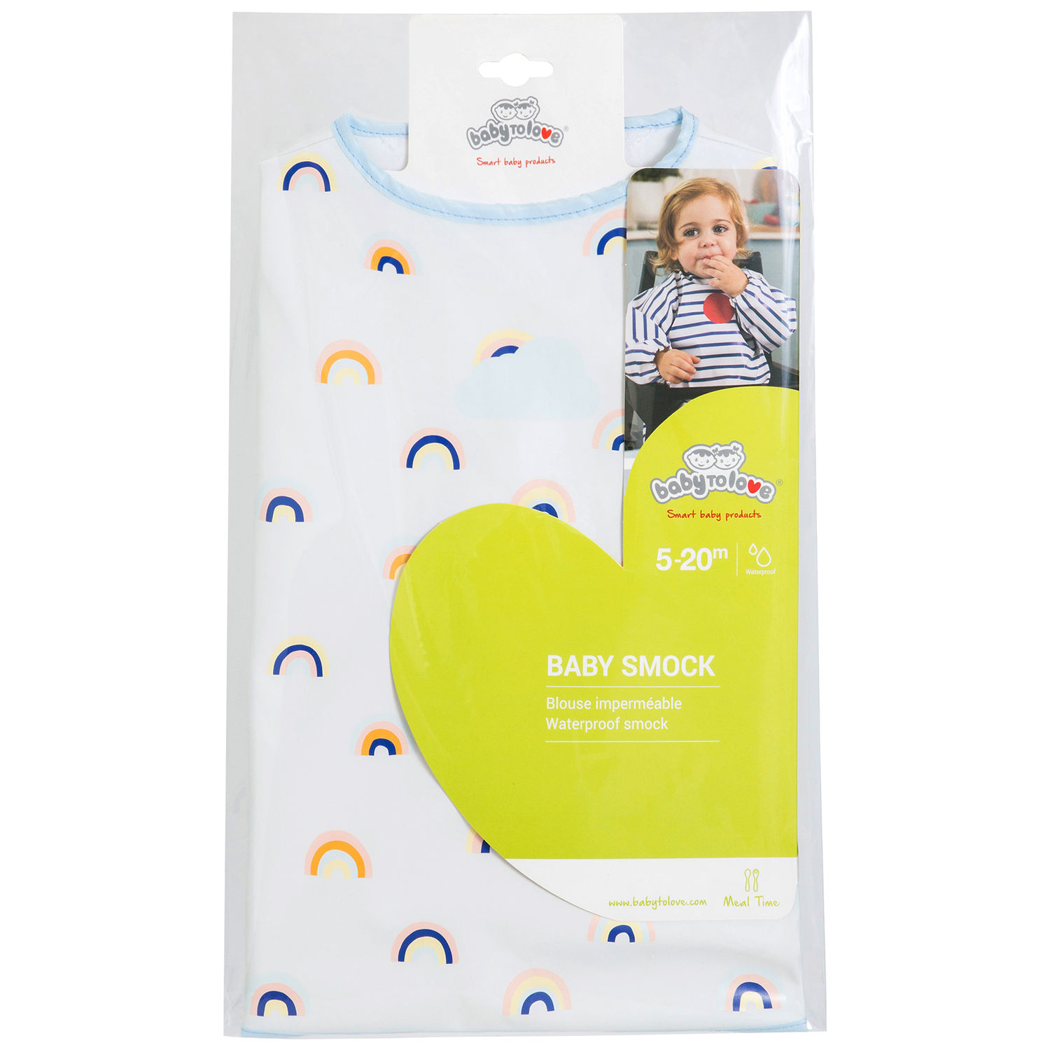 Bavoir manches longues imperméable Rainbow (Baby to Love) - Image 1