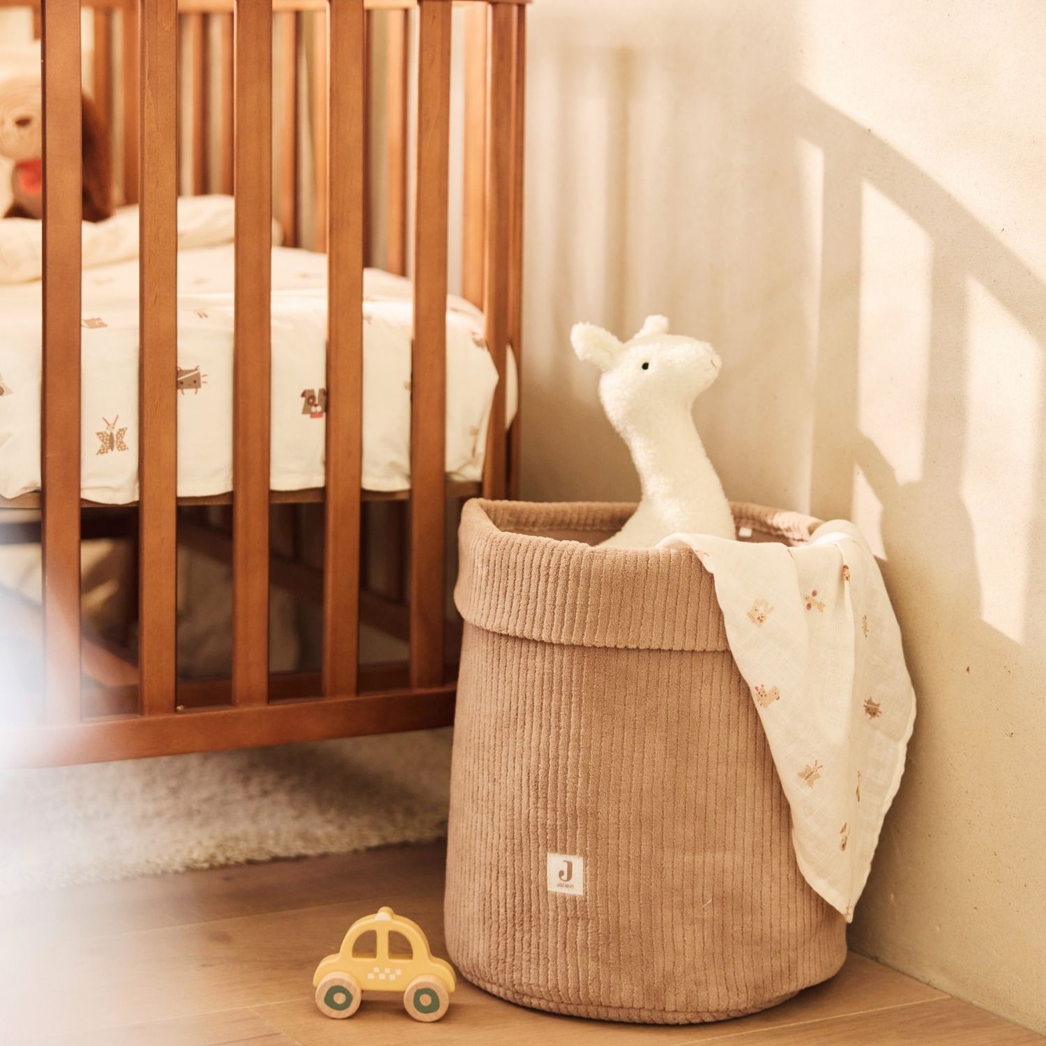 Panier de rangement Cloudy Rib Milky Coffee (35 x 30 cm) (Jollein) - Image 1