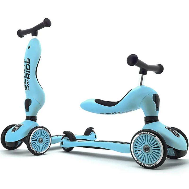 Scoot And Ride - Porteur évolutif en trottinette Highwaykick 1 bleu